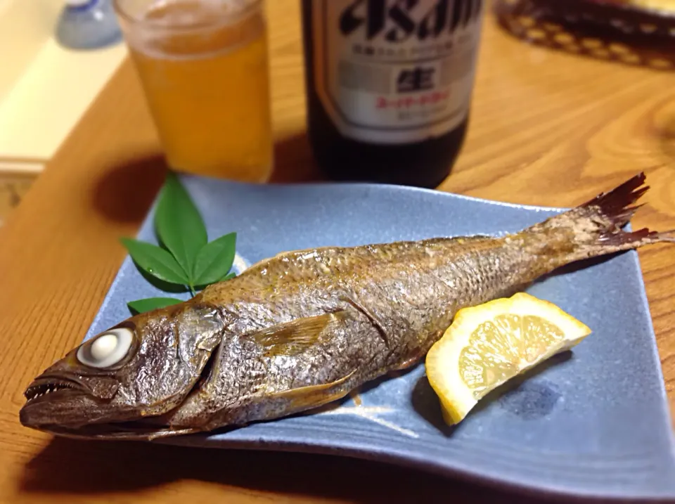 Snapdishの料理写真:黒ムツの塩焼き🐟😋|アライさんさん