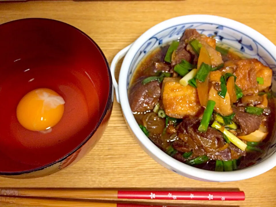 牛スジの煮込み！！すき焼きSTYLE✨|さらば広島の長きまつげ(東京なう)さん