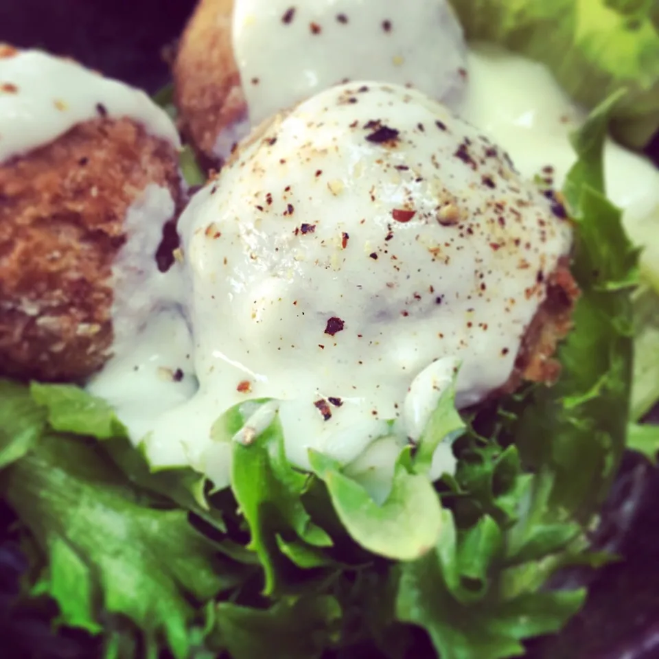 Falafel with Greek Yogurt sauce|Ritsuko Rogersさん