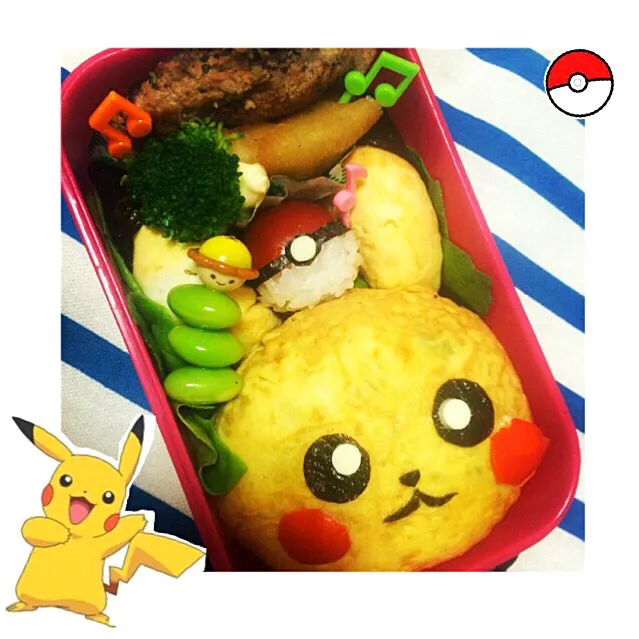 Snapdishの料理写真:キャラ弁 ピカチュウ|ゆいさん