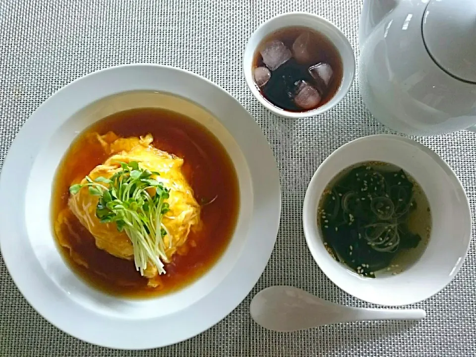 のんびり起きた日曜は 天津飯＆わかめスープ♪|yokoさん