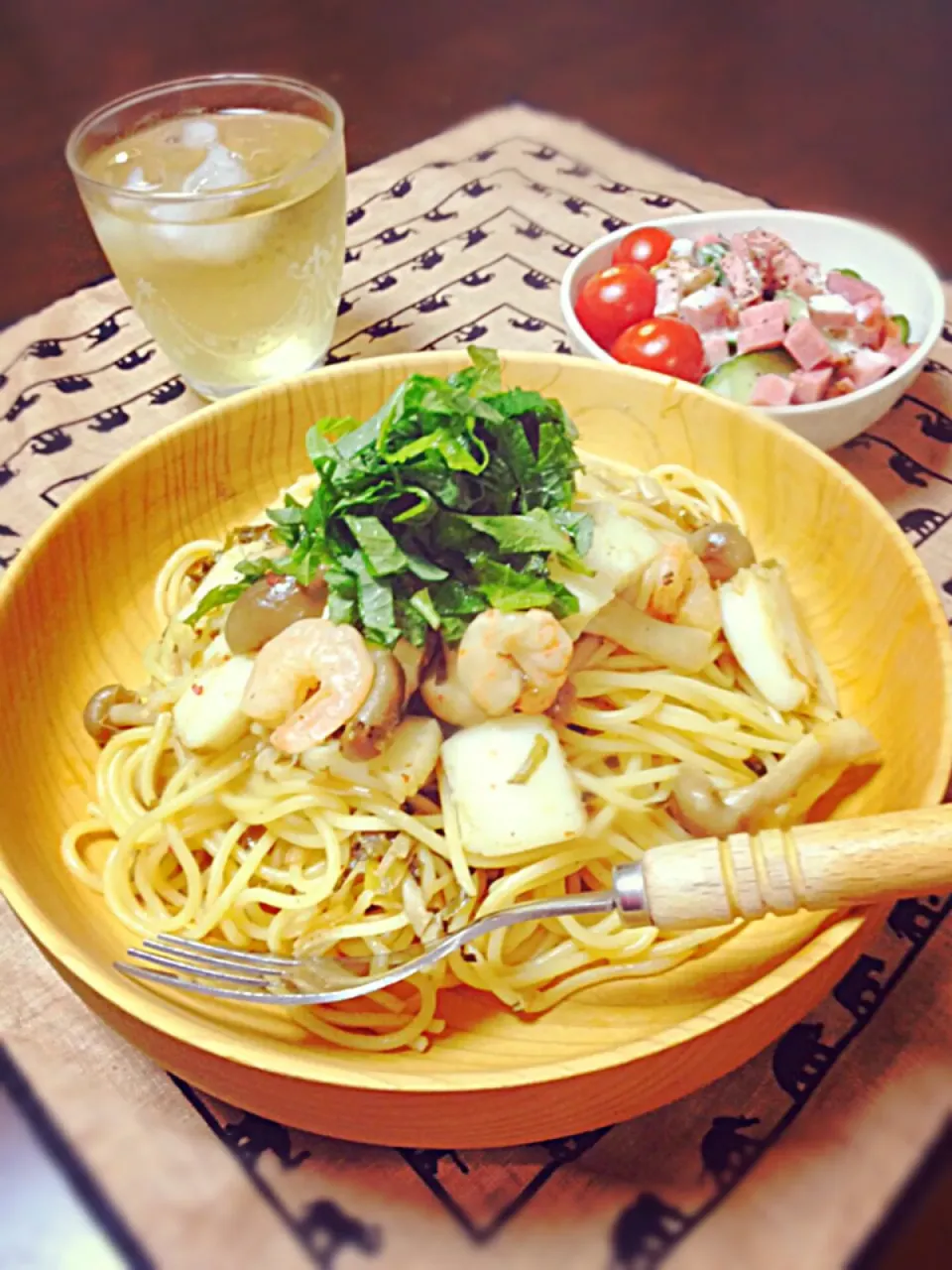 しめじとシーフードのパスタ✳︎2015.5.31ランチ✳︎|omitsuさん