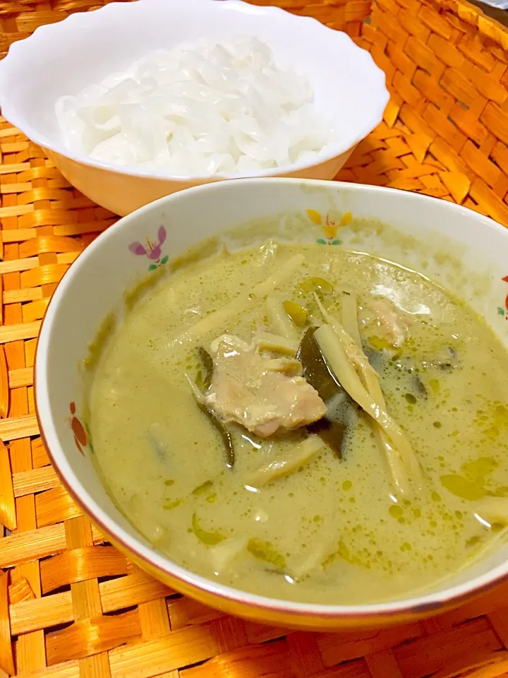 グリーンカレー風つけ麺|みっちんさん