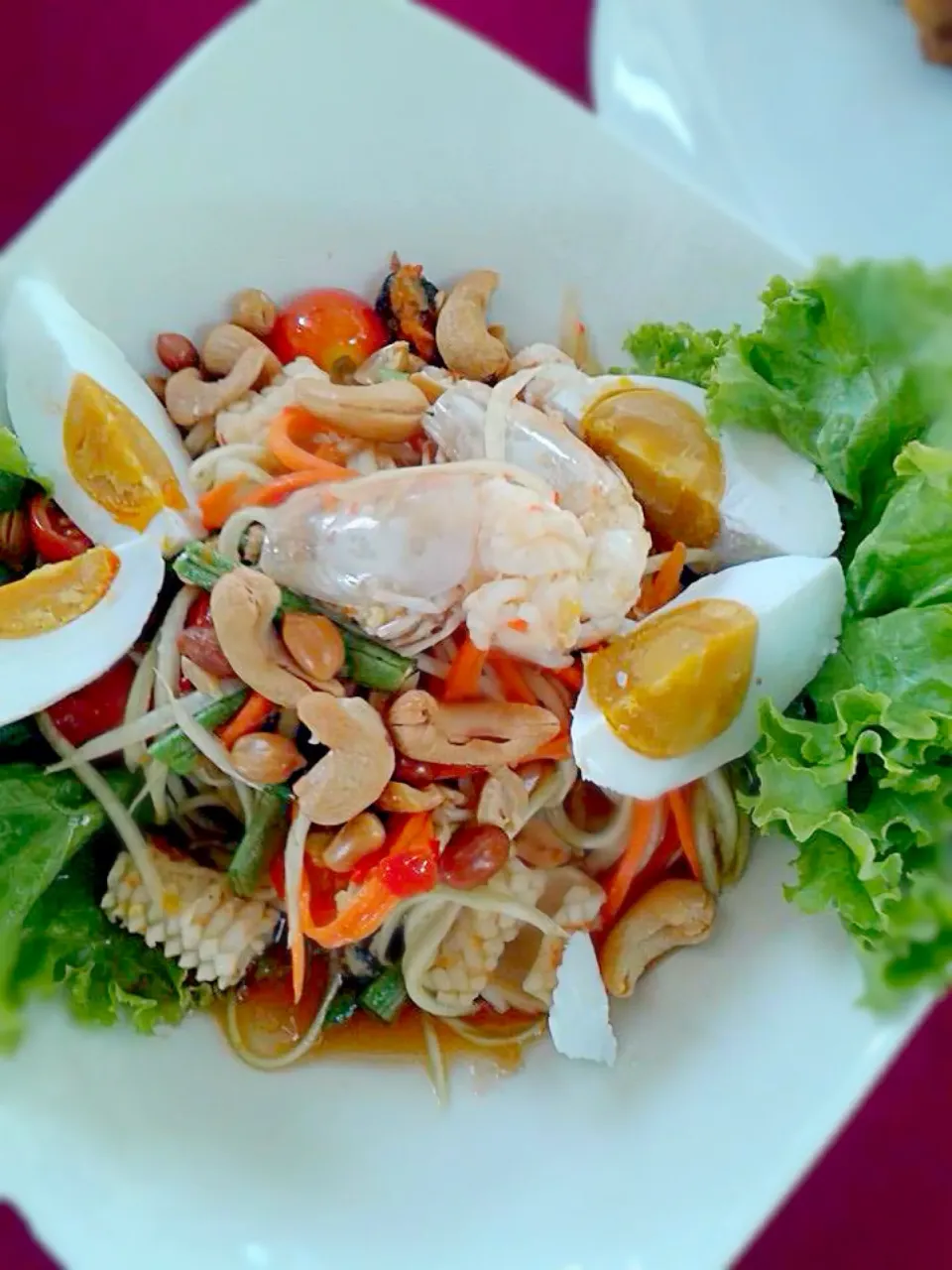 ส้มตำทะเลรวม(パパヤーサラダseafood mix)😋|Porr Ishidaさん