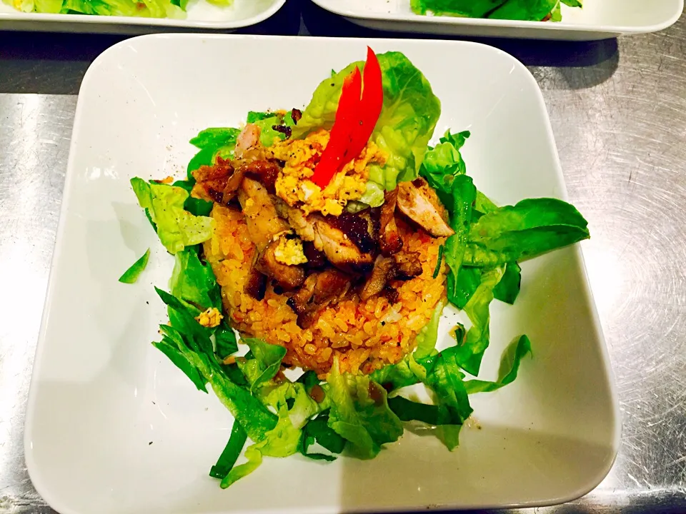 Nase goreng Rice, with chicken tapa, with Japanese dressing, with love.|Jefferson M. Macalindongさん