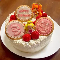 3歳誕生日  プリキュアケーキ|りんごさん