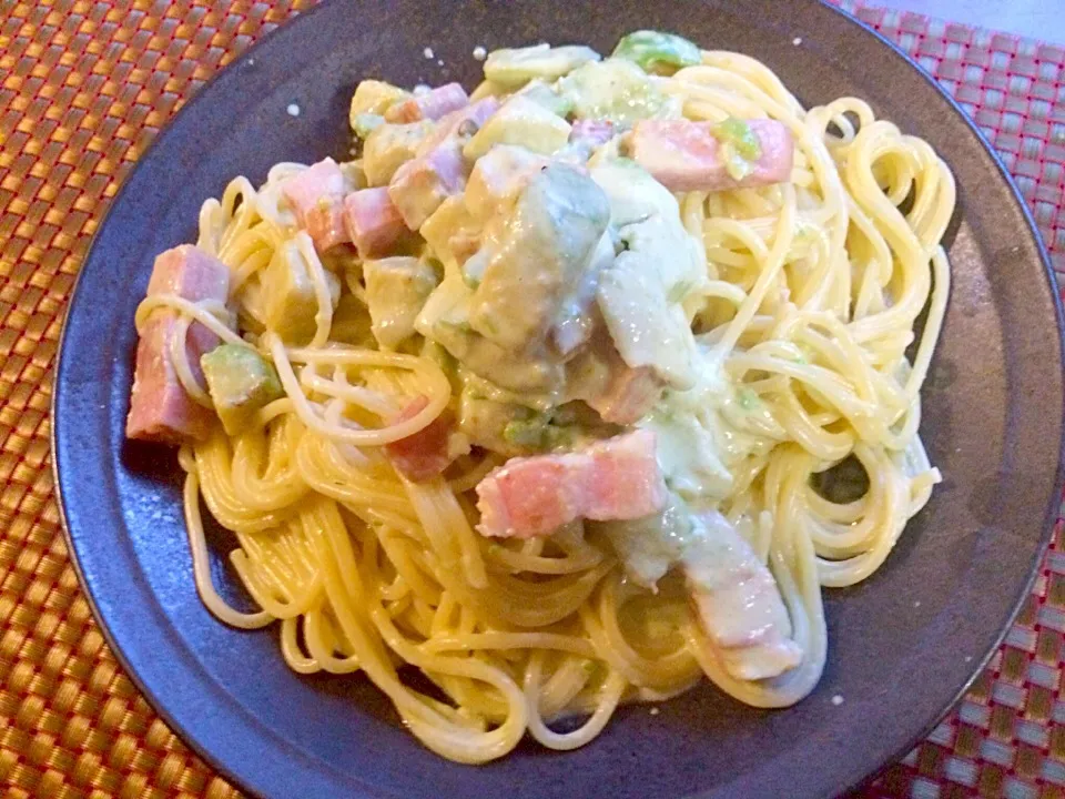 Cream Pasta of Bacon&avocado🍼角切りﾍﾞｰｺﾝとｱﾎﾞｶﾄﾞのｸﾘｰﾑﾊﾟｽﾀ by kids&chef hubby|🌈Ami🍻さん