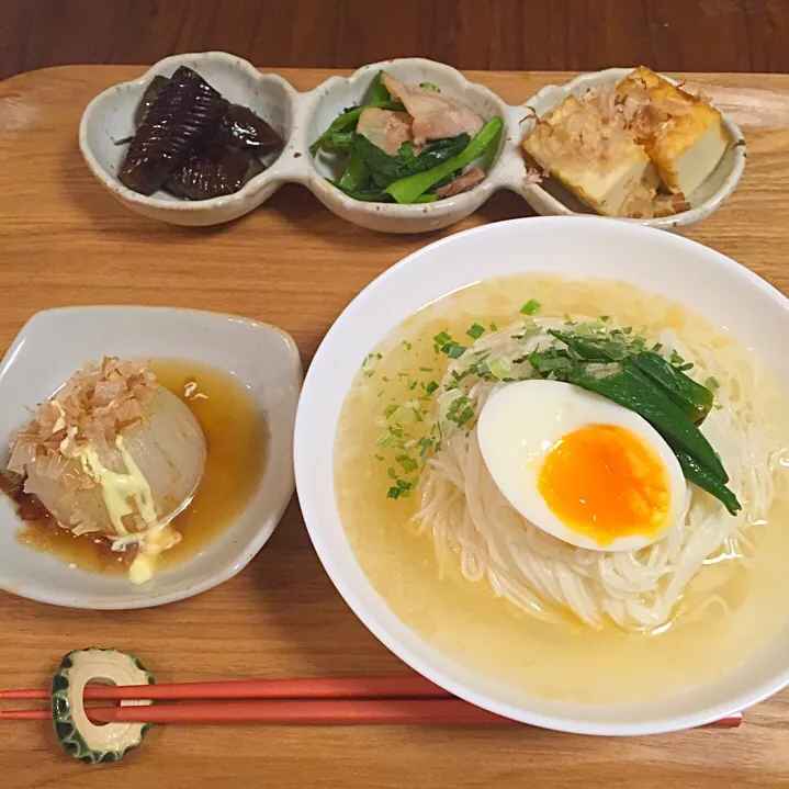 素麺メインにあれこれ|ユリさん