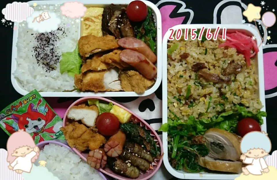 唐揚げ弁当とチャーハン弁当|marikoさん