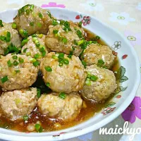 えのきたっぷり鶏団子のトロ～リ餡掛け