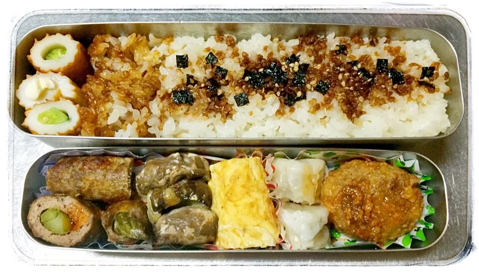 Snapdishの料理写真:彼のお弁当。2015.06.01|yukirinさん