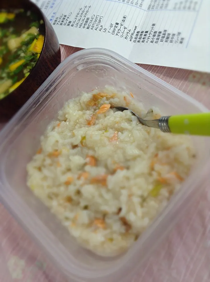 Today's lunch box. 牡蠣にあたって七転八倒からの回復食。|hoppycowさん