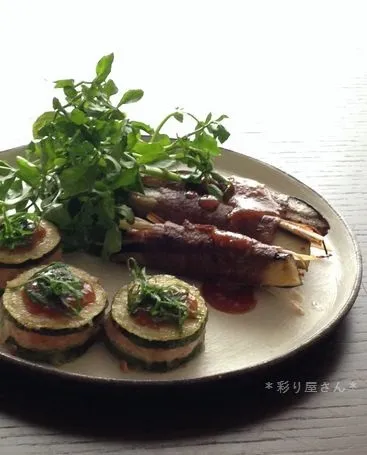 茄子の牛肉巻きと冬瓜と鶏だんごのスープ #彩り屋さん|akoakkoさん