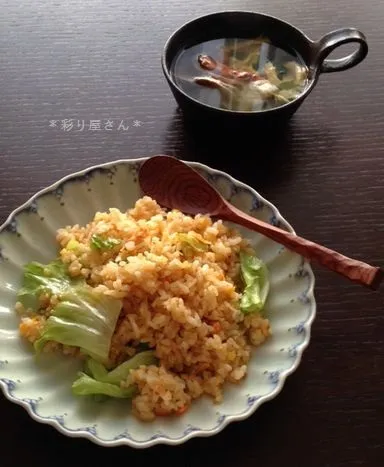 鮭とレタスの柚子胡椒炒飯 #彩り屋さん|akoakkoさん