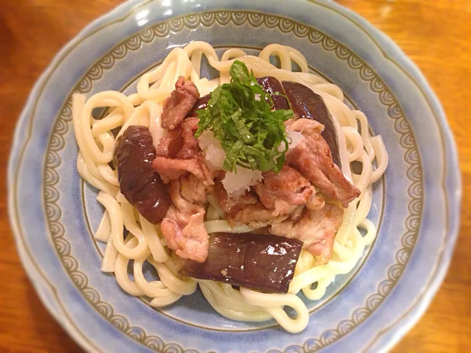 豚と茄子のおろしうどん|うちごはん、おやつさん