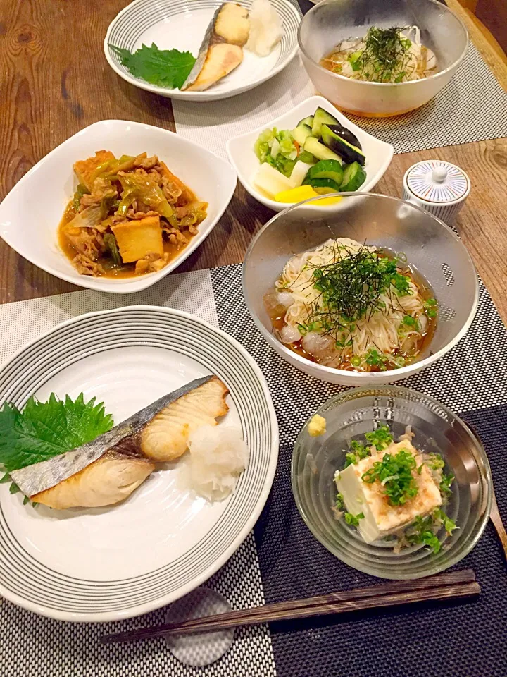 今日はあっさり和食メニュー🐟🍚|まみりんごさん