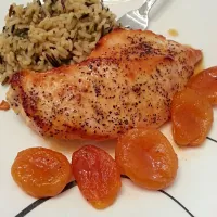 Apricot-Basil Chicken Cutlet with Brown/Wild Rice|Melissa Marie Hallさん