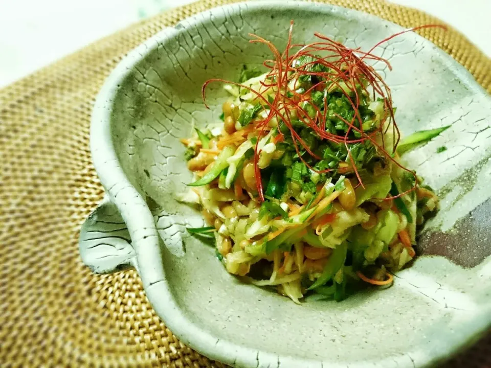 切り干し大根とキュウリの納豆和え  akiのアレで味付け～😚|sakurakoさん