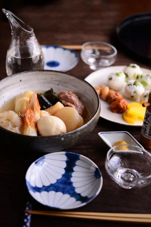 「冷たいおでんと茶豆おにぎり」 #花ヲツマミニ|ほ助さん