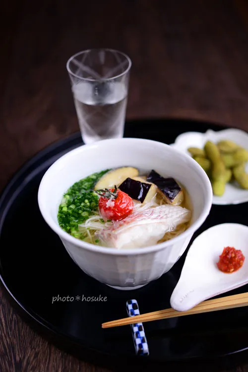 「鯛素麺」 #花ヲツマミニ|ほ助さん