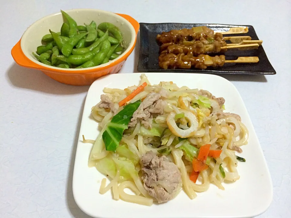 塩だれ焼きうどん〜♪(*￣0￣)/|hanaさん