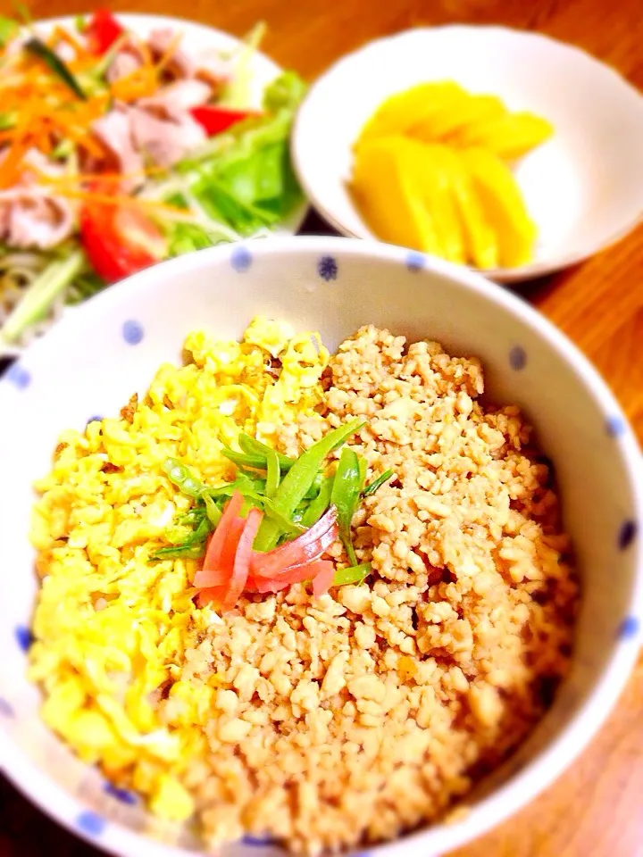 鶏そぼろ丼😋🍴|Kumiko Shimomuraさん