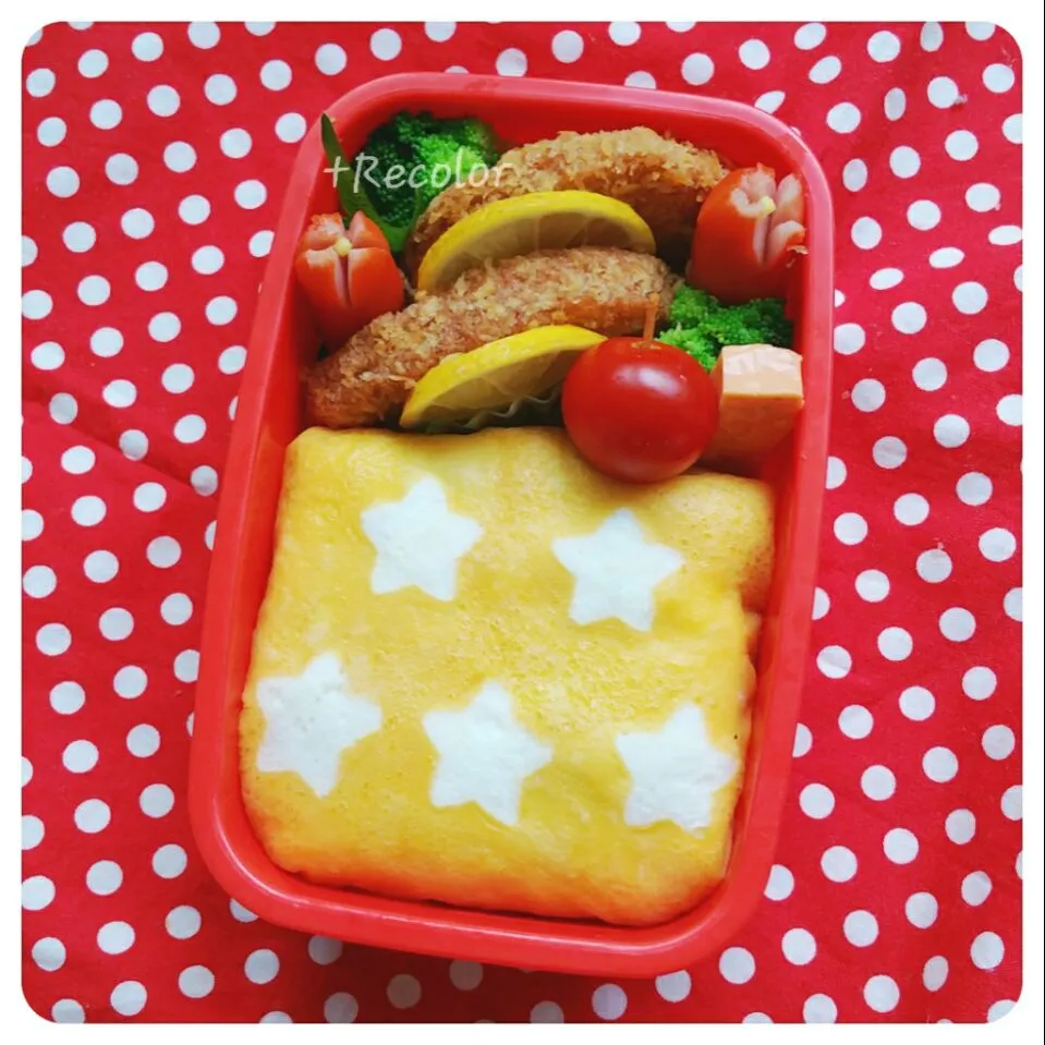 オムライス #キャラ弁 #Bento #オムライス #星|れいこさん