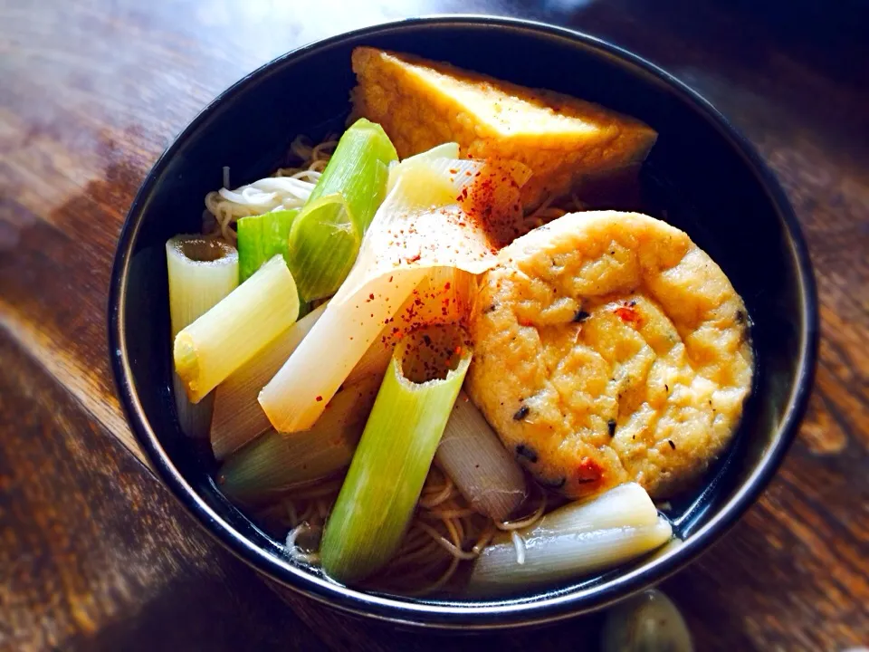 Snapdishの料理写真:自家製深谷ネギ入り煮麺|トキロックさん