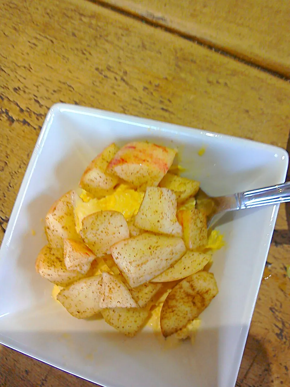 spiced apple with vanilla ice cream!|My Cookさん