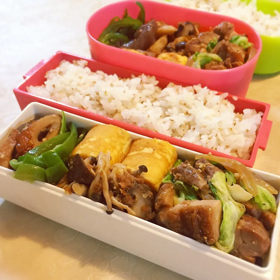 鶏もも肉の塩麹炒め弁当|こじたさん