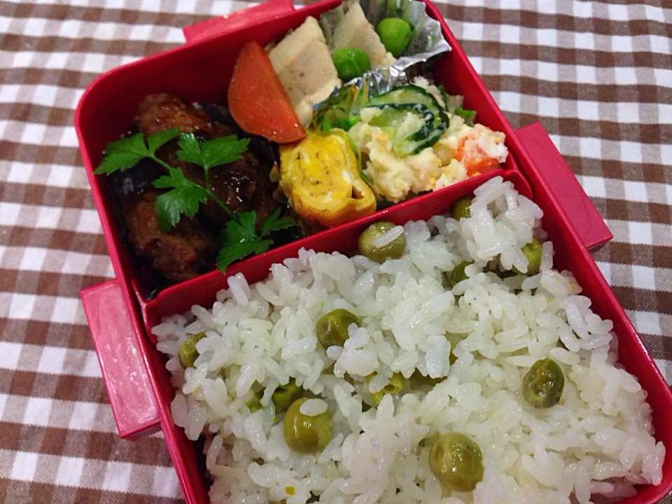 Snapdishの料理写真:6月3日 最後の豆ご飯弁当|sakuramochiさん