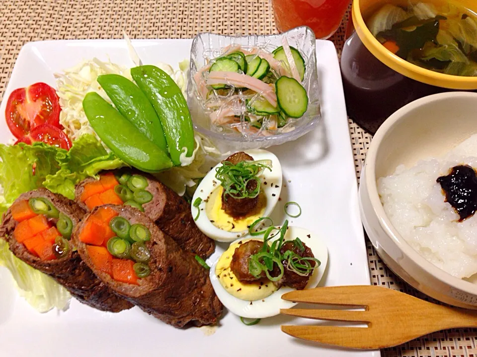 牛肉野菜巻きまろぽん仕上げ|ちゃみさん