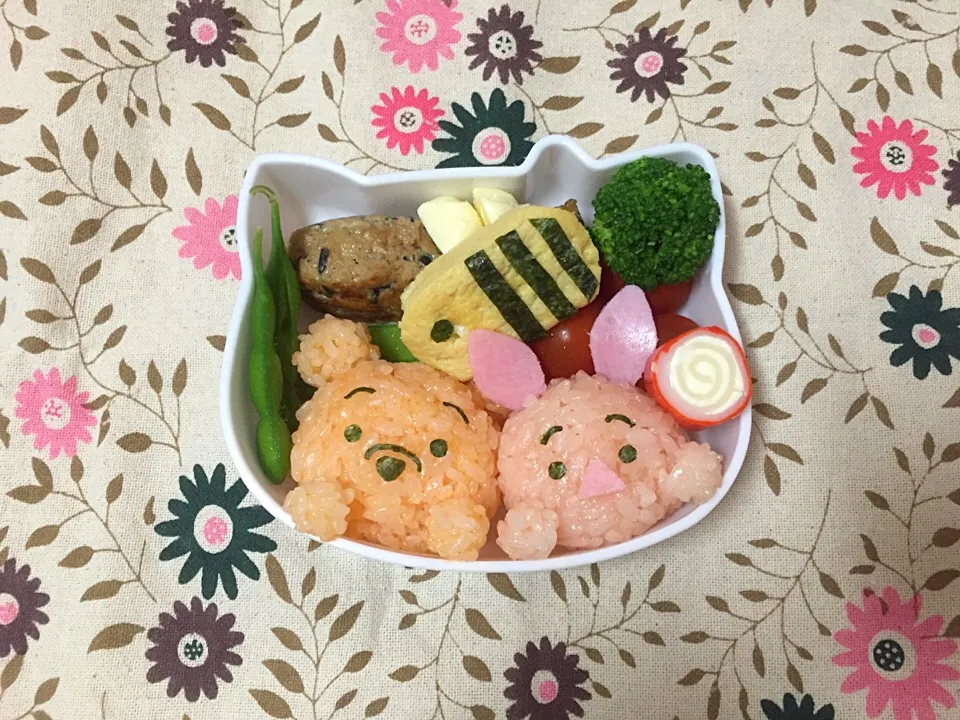 ツムツムプー&ピグレット弁当|ちかこさん