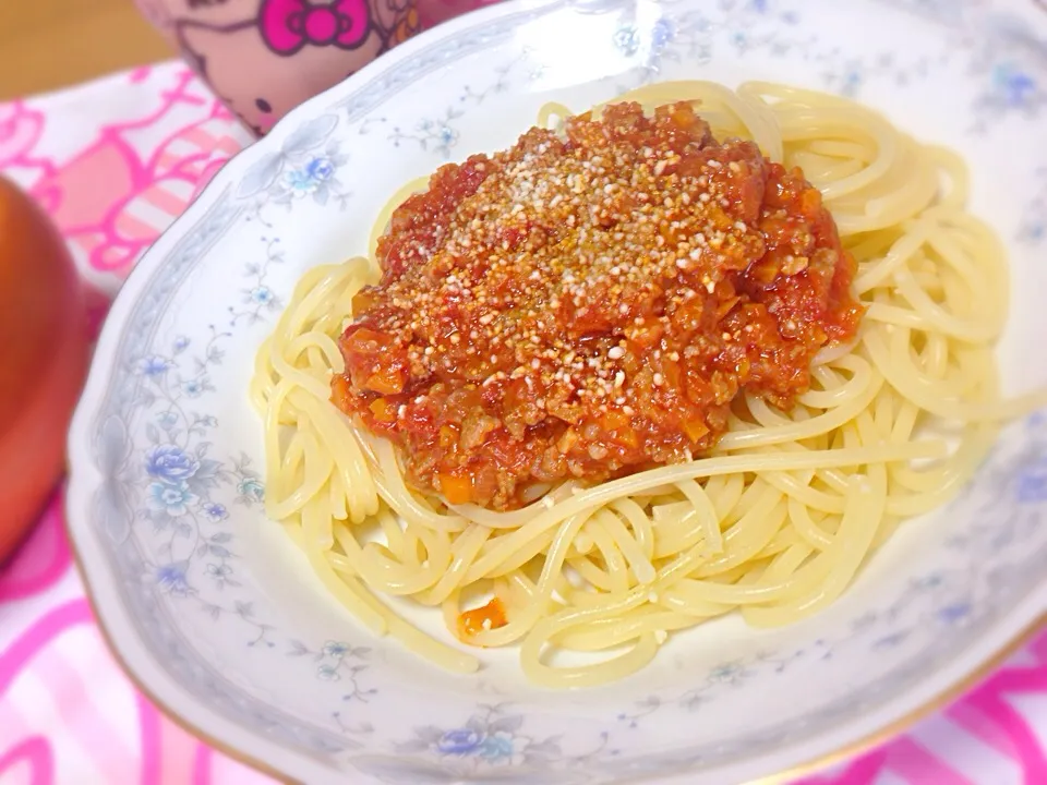 meat sauce spaghetti🍝|えいぽんさん