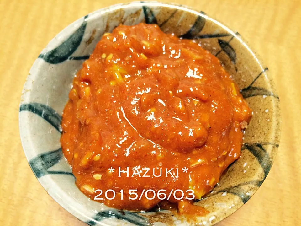 Snapdishの料理写真:ヤンニョム(韓国味噌だれ)|Hazukiさん