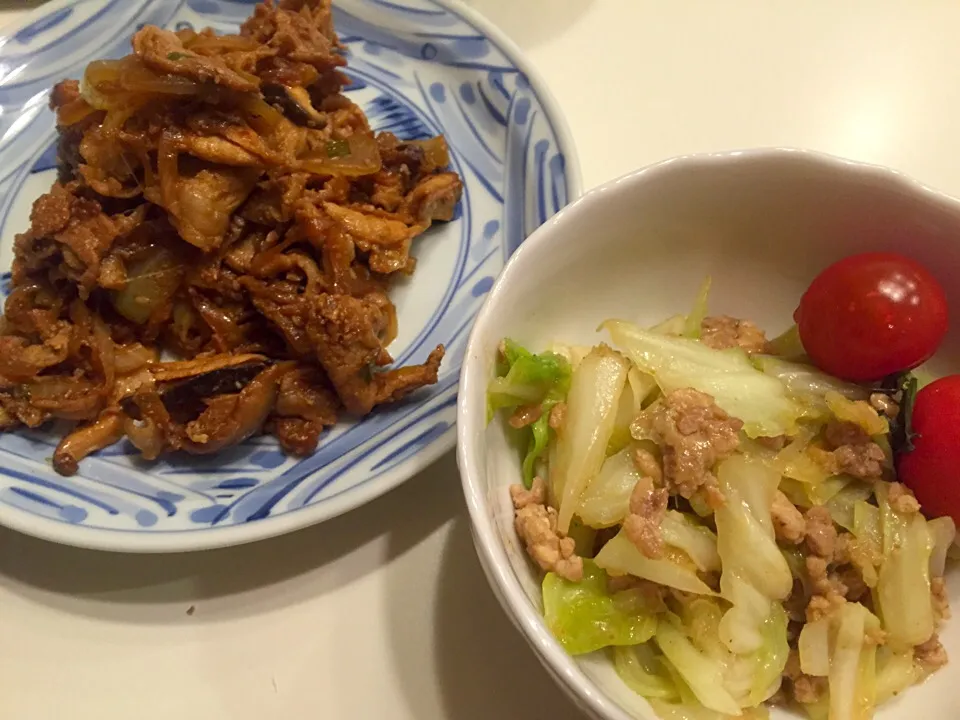 ピリ辛味噌豚 キャベツのカレー炒め|香山ありすさん