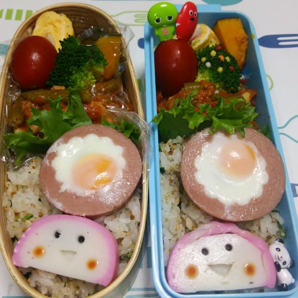 Snapdishの料理写真:6月4日(木)　高校生女子＆オレ弁当|クッキングおやぢさん