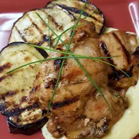 Snapdishの料理写真:grilled chicken, eggplant and creamy polenta|Julia Karma Aguillon-Garciaさん