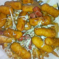 Baked Chicken Sticks w/ Heavy Mozarella Cheese w/ Cut HotDogs|Chef Stephonさん