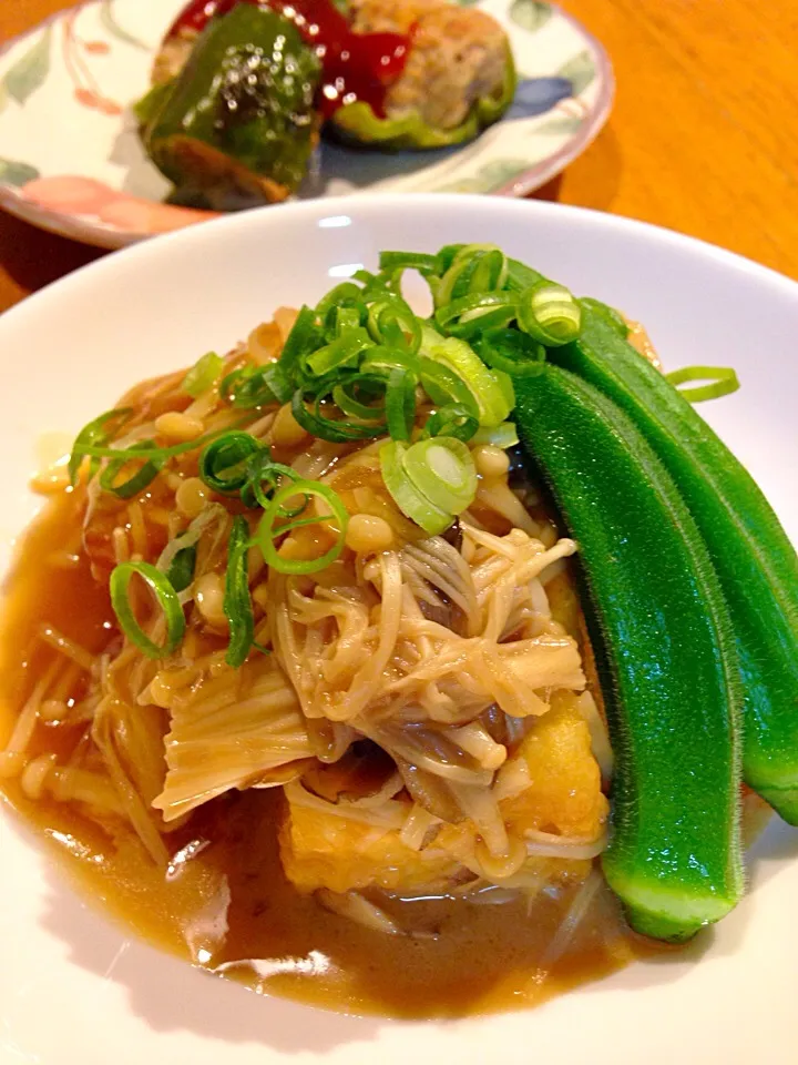 キノコあんかけ豆腐|まつださんさん