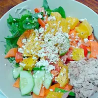 Spinach Salad Tuna with Mangoes|reina gonzalesさん