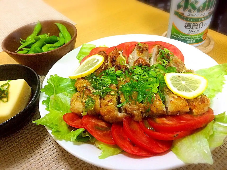 鶏もも肉の香味だれ|ポンポコたまこさん