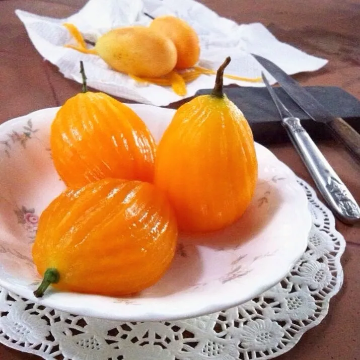 Marin plum carving by my auntie|Eat in Thaiさん