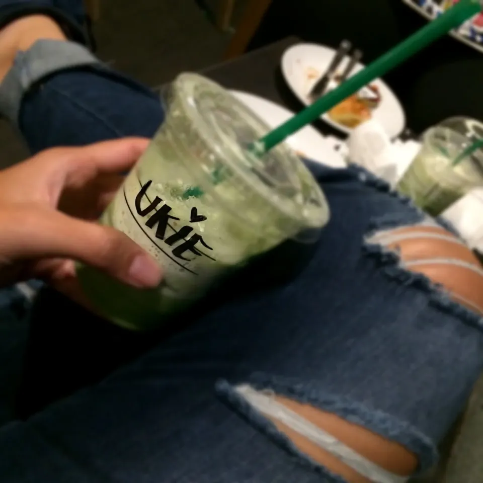 Green tea frappuccino with my name on it|Ukie Indonesiaさん