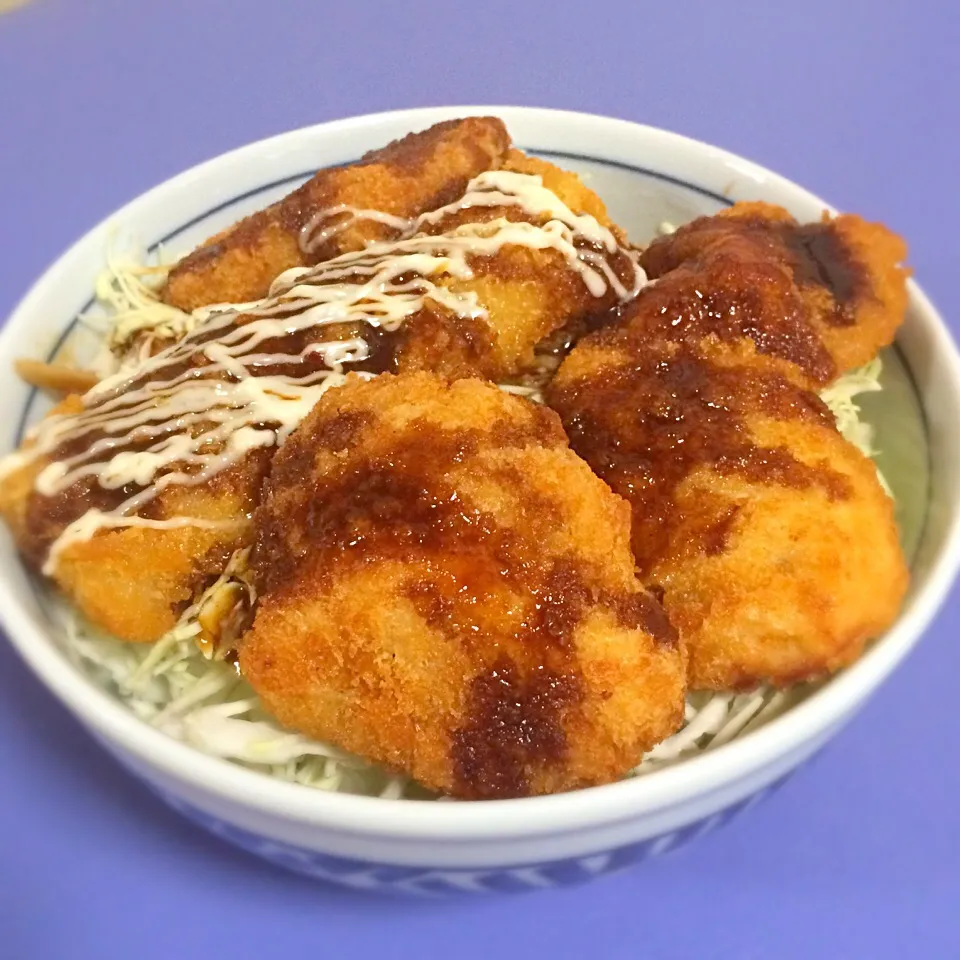 チキンとイカのソースカツ丼|Hiroya Fujiiさん