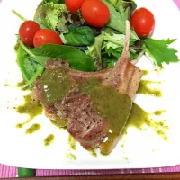 Snapdishの料理写真:ラム肉ジェノベーゼソース|Yumikoさん