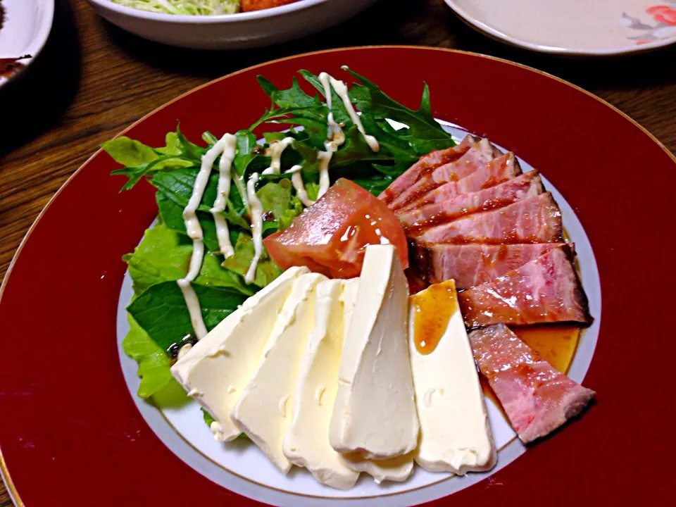 Today's dinner roast pork & cream cheese☆♪|viviさん