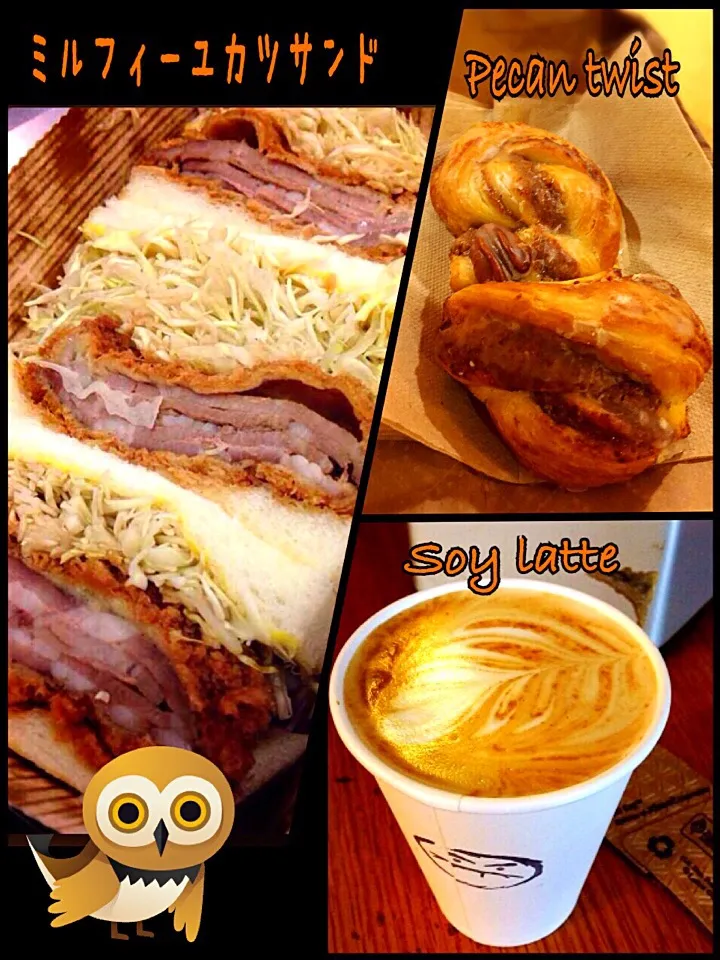 cafe grumpy latteで朝ごはんと旦那さんのサンド弁当|erisさん