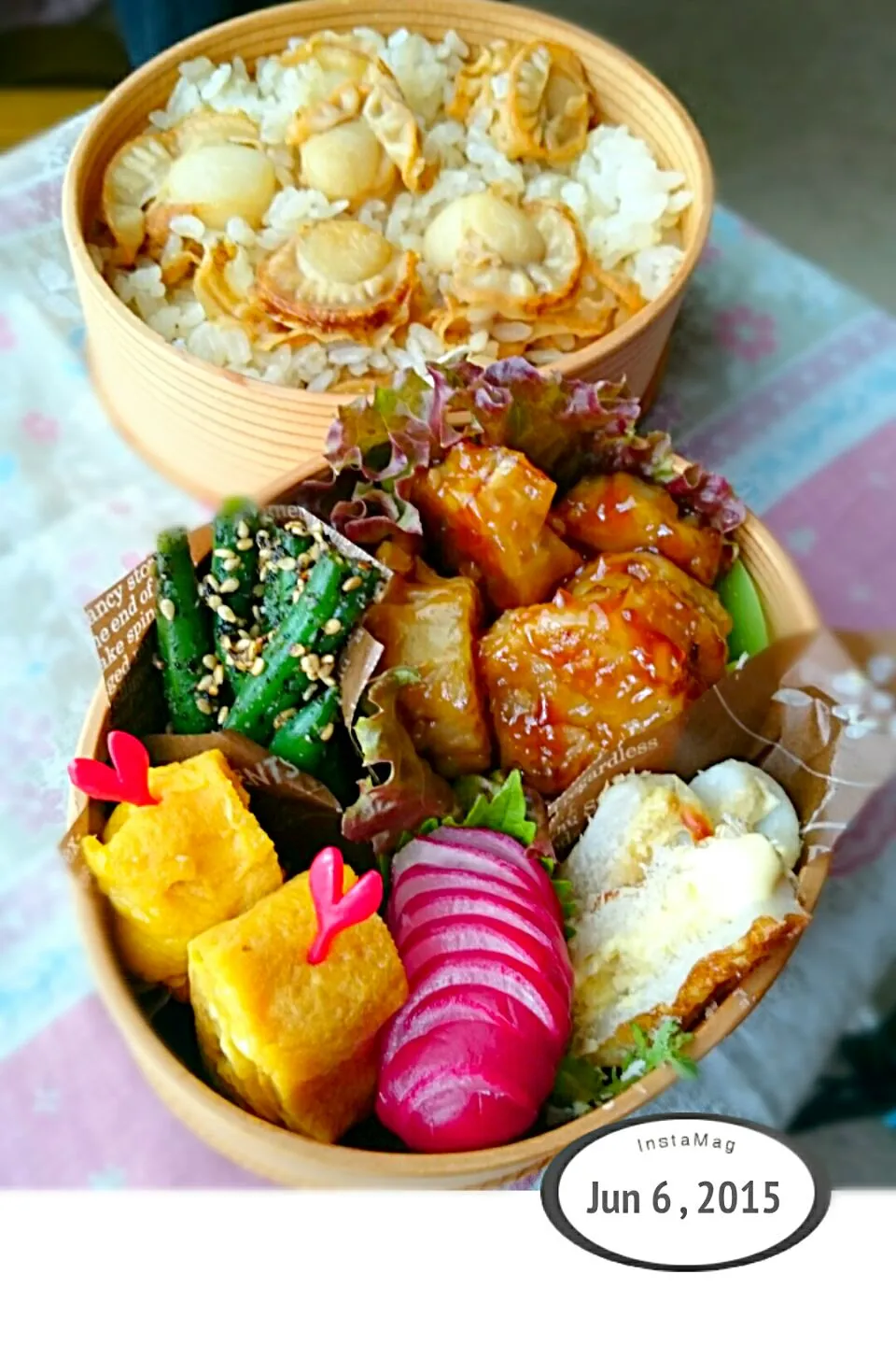 バターホタテご飯とおかず達弁当|Takako Funasakaさん