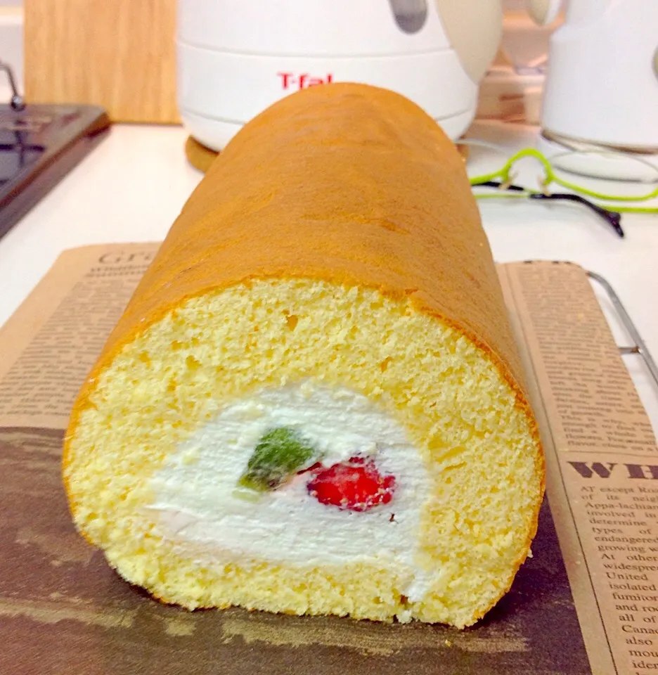 ホッとケーキミクスのロールケーキ( Hot Cake Mix Roll Cake ) #rollcake|💖 ジジ 💖さん